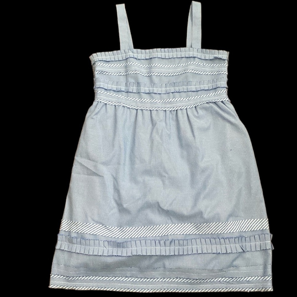 Kitty Kat Blue & White Striped Sundress